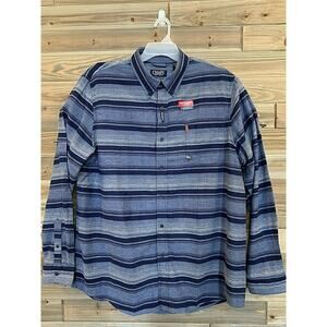 CHAPS Mens Performance Flannel Long Sleeve Sz XXL Moisture Wicking Breathable
